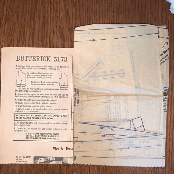 Vtg Butterick 60s/70s shift dress pattern - Picture 5 of 6